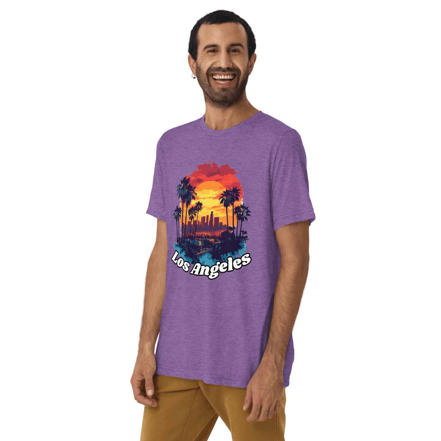 Kurzärmeliges Tri-Blend T-Shirt "Los Angeles" - Artexio