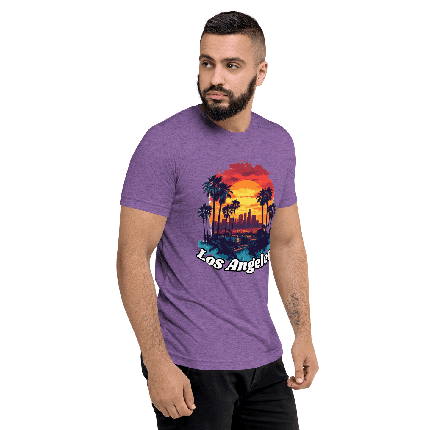 Kurzärmeliges Tri-Blend T-Shirt "Los Angeles" - Artexio