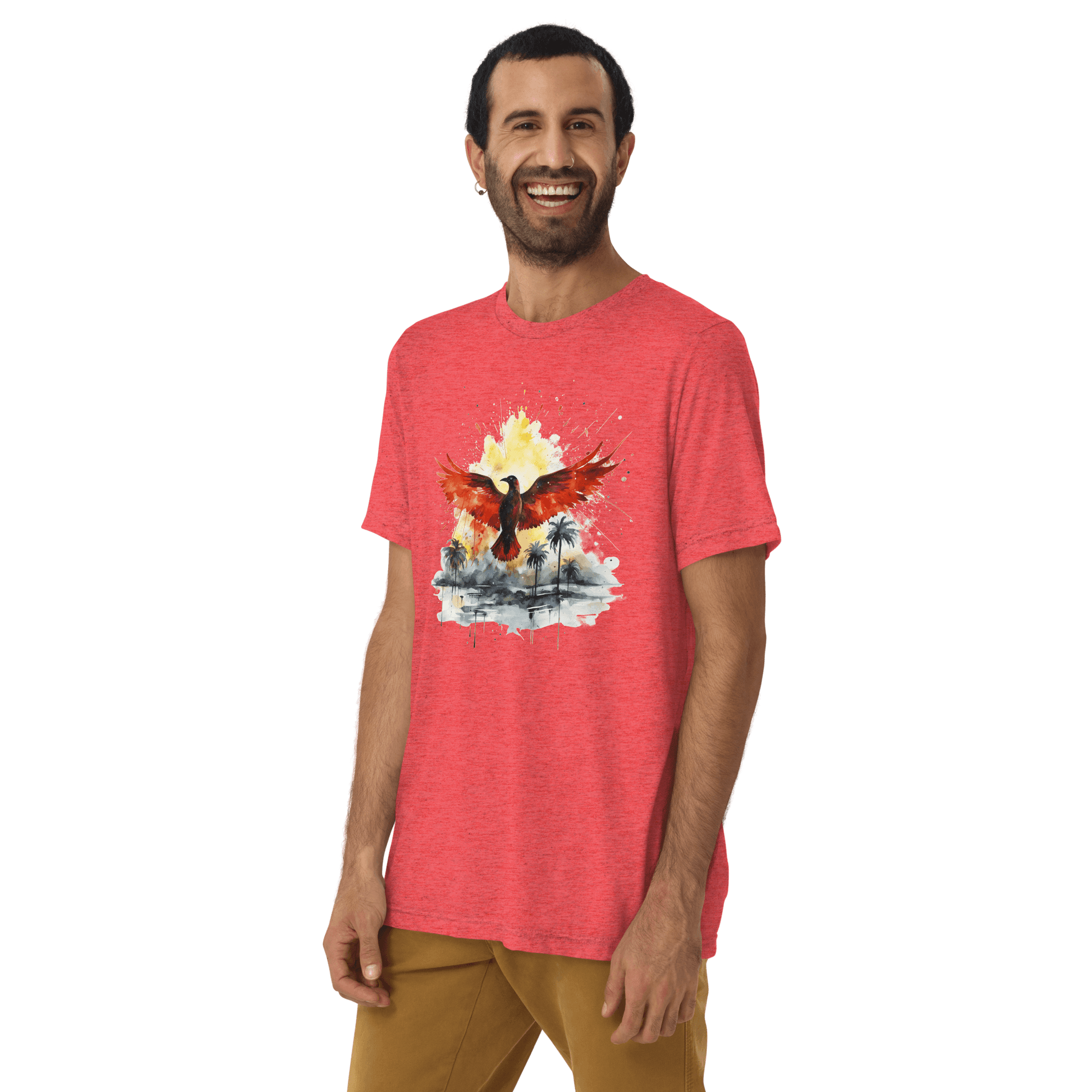 Kurzärmeliges Tri Blend T-Shirt "Firebird" - Artexio