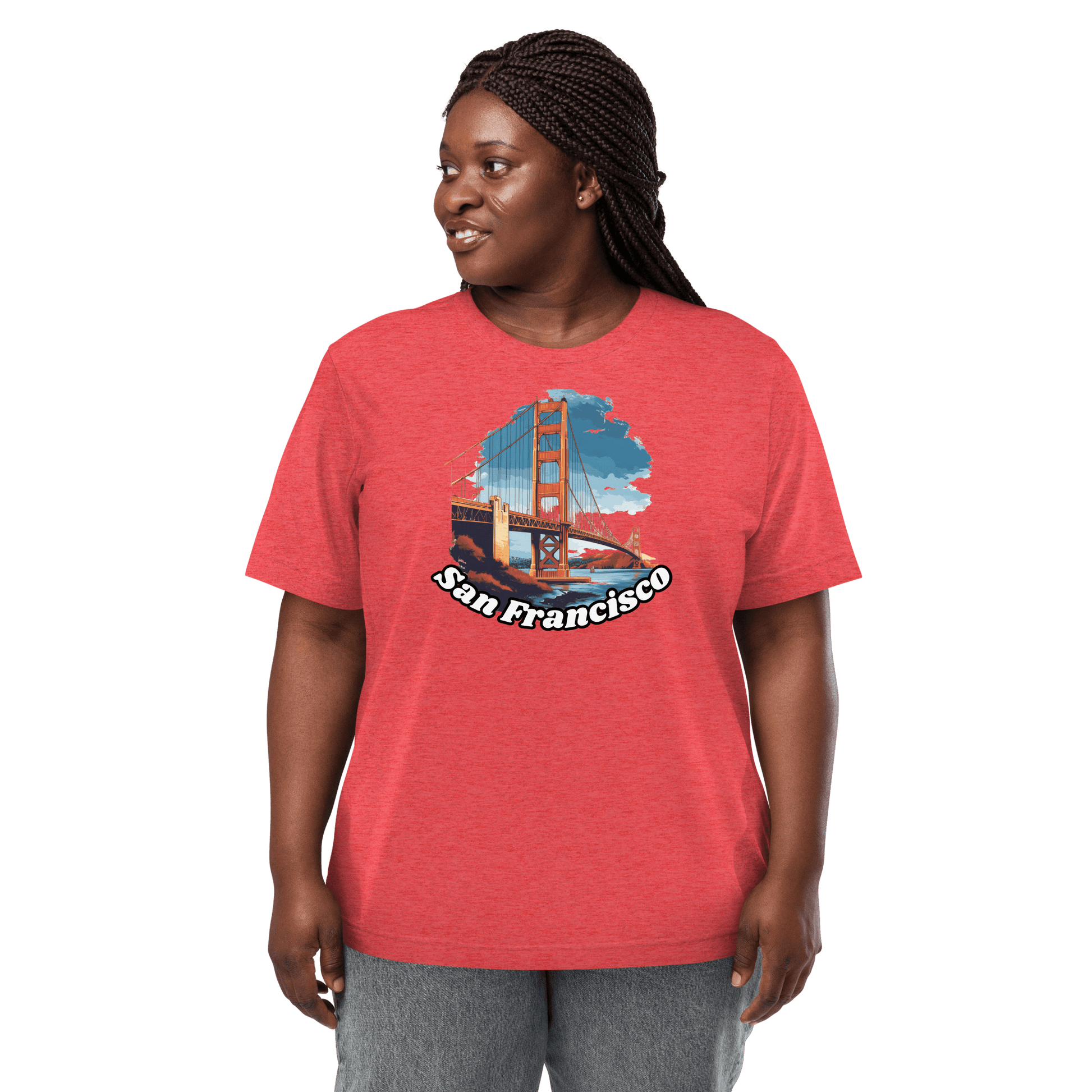 Kurzärmeliges Tri-Blend T-Shirt "San Francisco" - Artexio