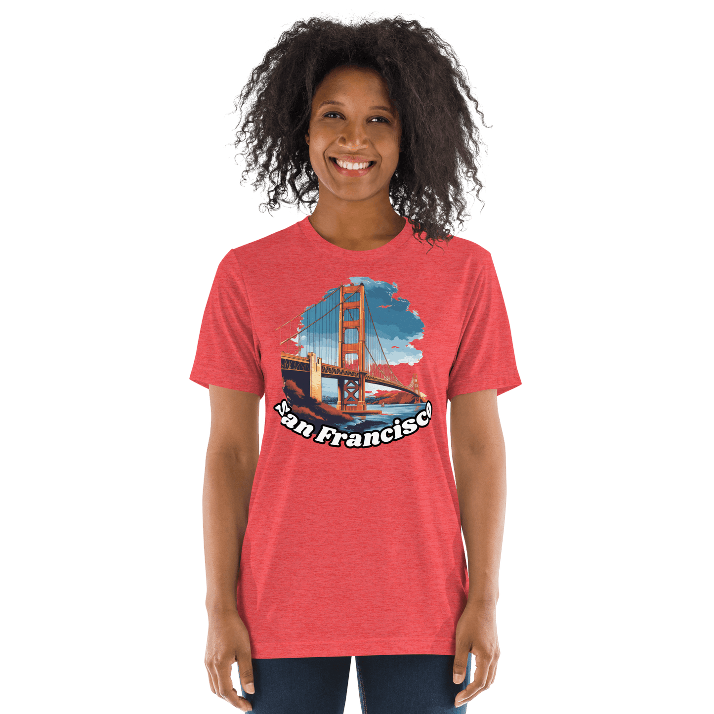 Kurzärmeliges Tri-Blend T-Shirt "San Francisco" - Artexio