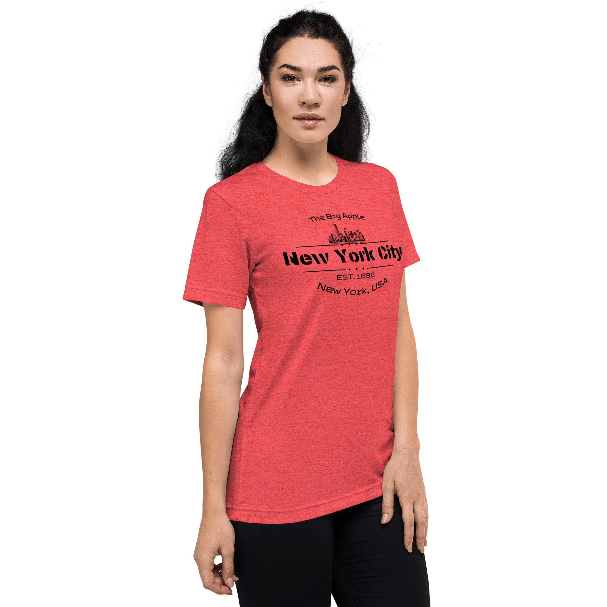 Kurzärmeliges Tri Blend T-Shirt "New York City" - Artexio