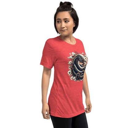 Kurzärmeliges Tri Blend T-Shirt "Drache" - Artexio