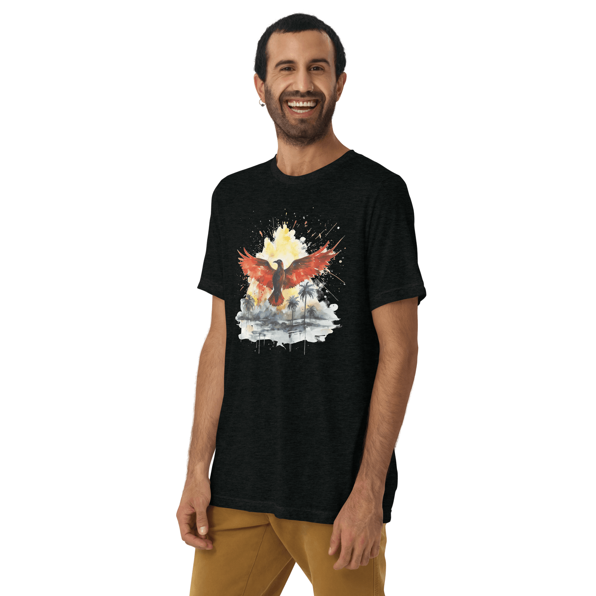 Kurzärmeliges Tri Blend T-Shirt "Firebird" - Artexio