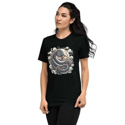 Kurzärmeliges Tri Blend T-Shirt "Drache" - Artexio