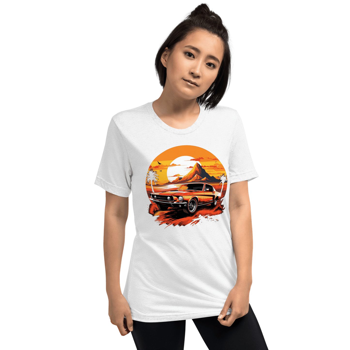 Short-sleeved tri-blend T-shirt "Ford Mustang"