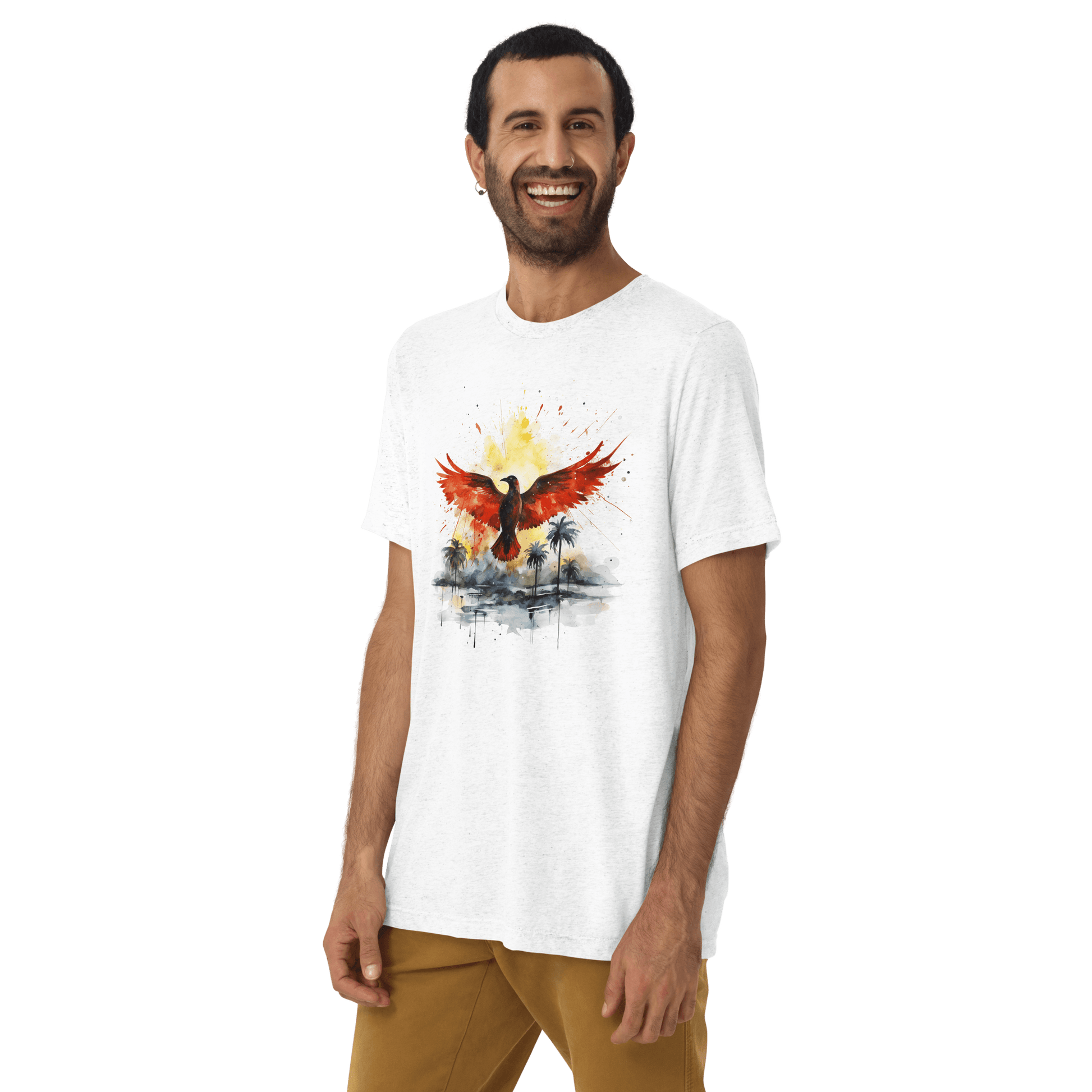 Kurzärmeliges Tri Blend T-Shirt "Firebird" - Artexio