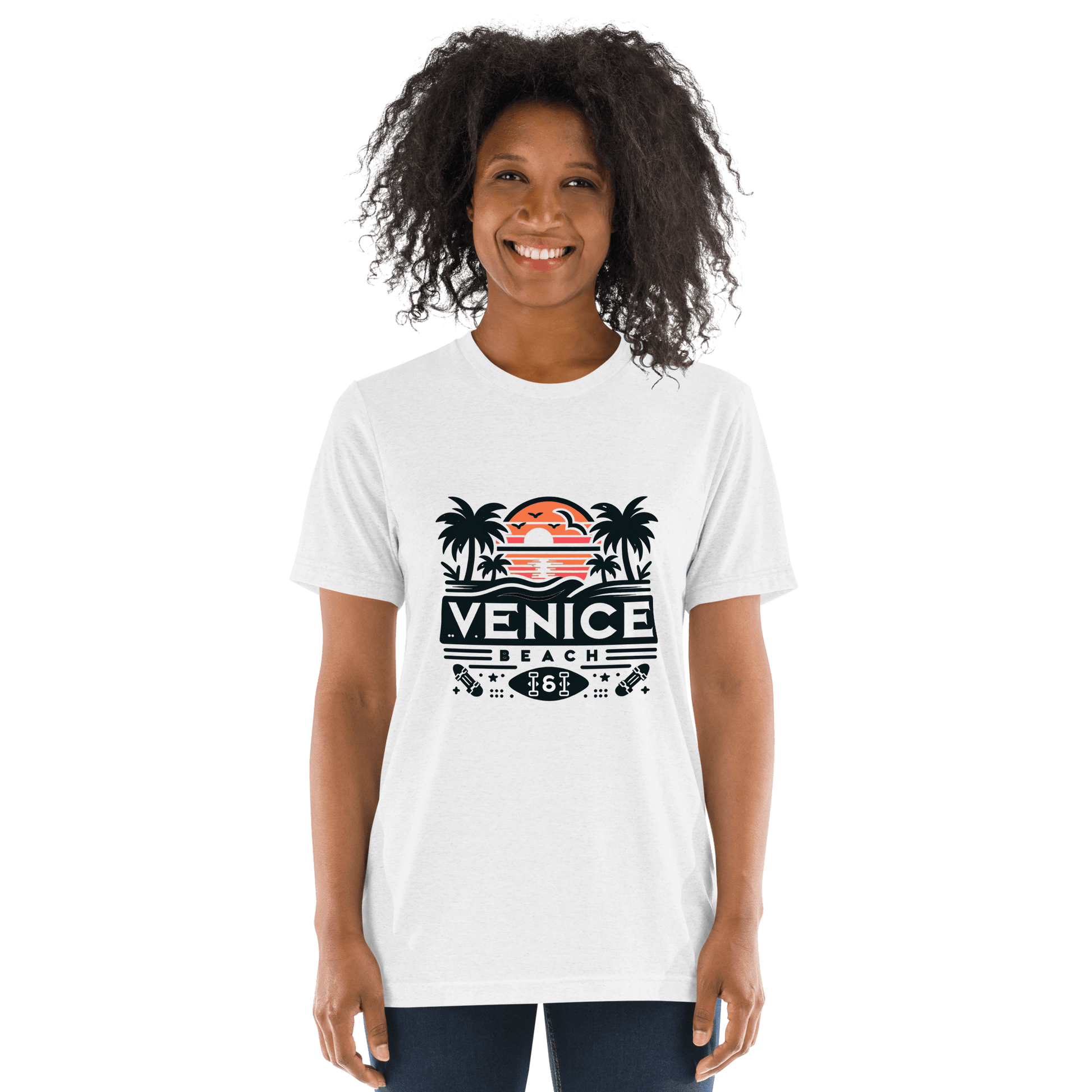 Kurzärmeliges Tri Blend T-Shirt "Venice Beach" - Artexio