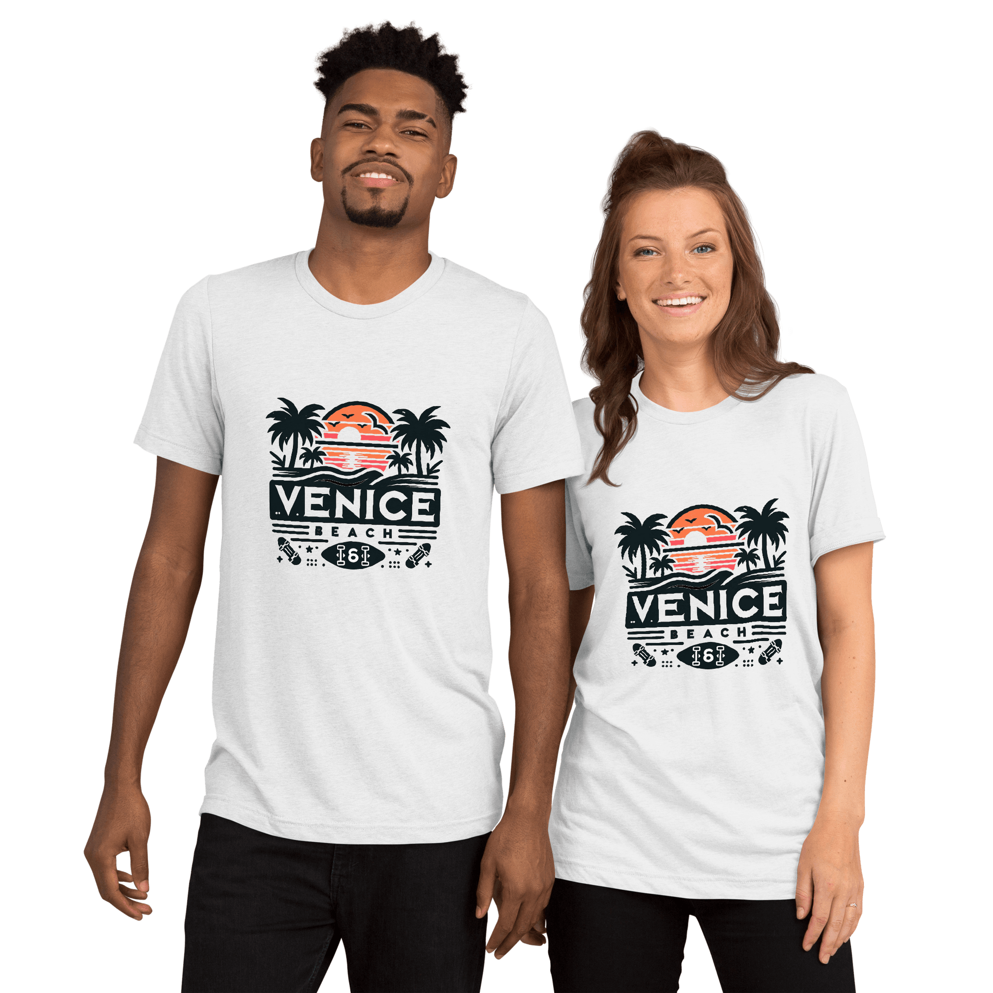 Kurzärmeliges Tri Blend T-Shirt "Venice Beach" - Artexio