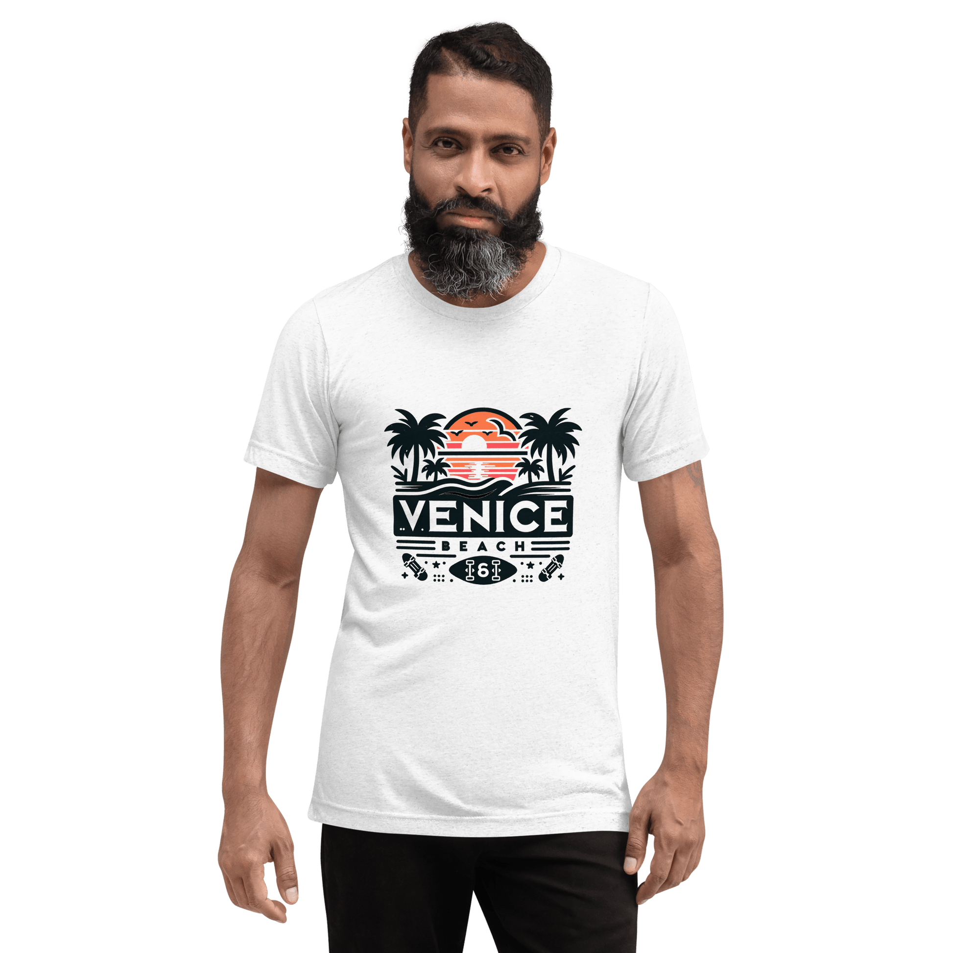 Kurzärmeliges Tri Blend T-Shirt "Venice Beach" - Artexio