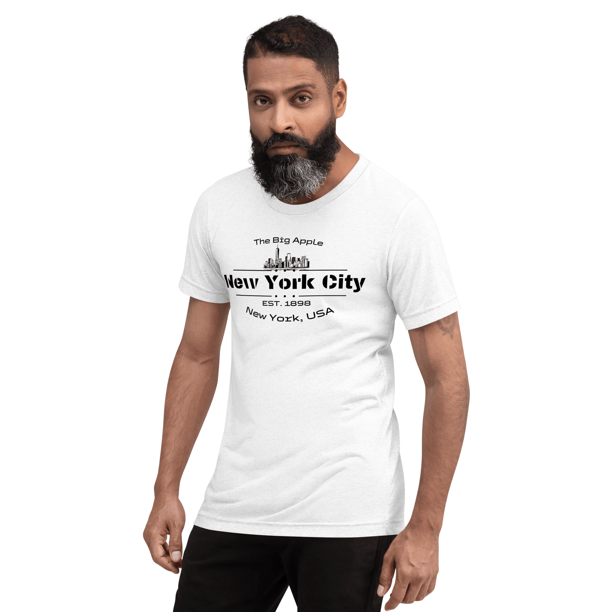 Kurzärmeliges Tri Blend T-Shirt "New York City" - Artexio