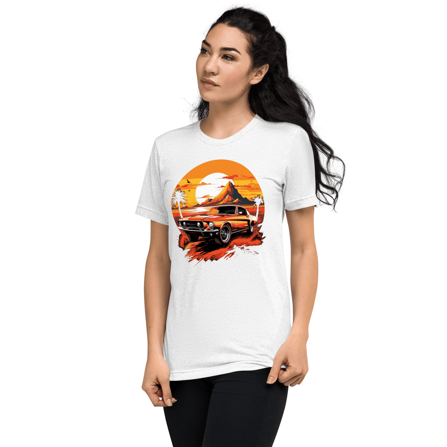 Short-sleeved tri-blend T-shirt "Ford Mustang"