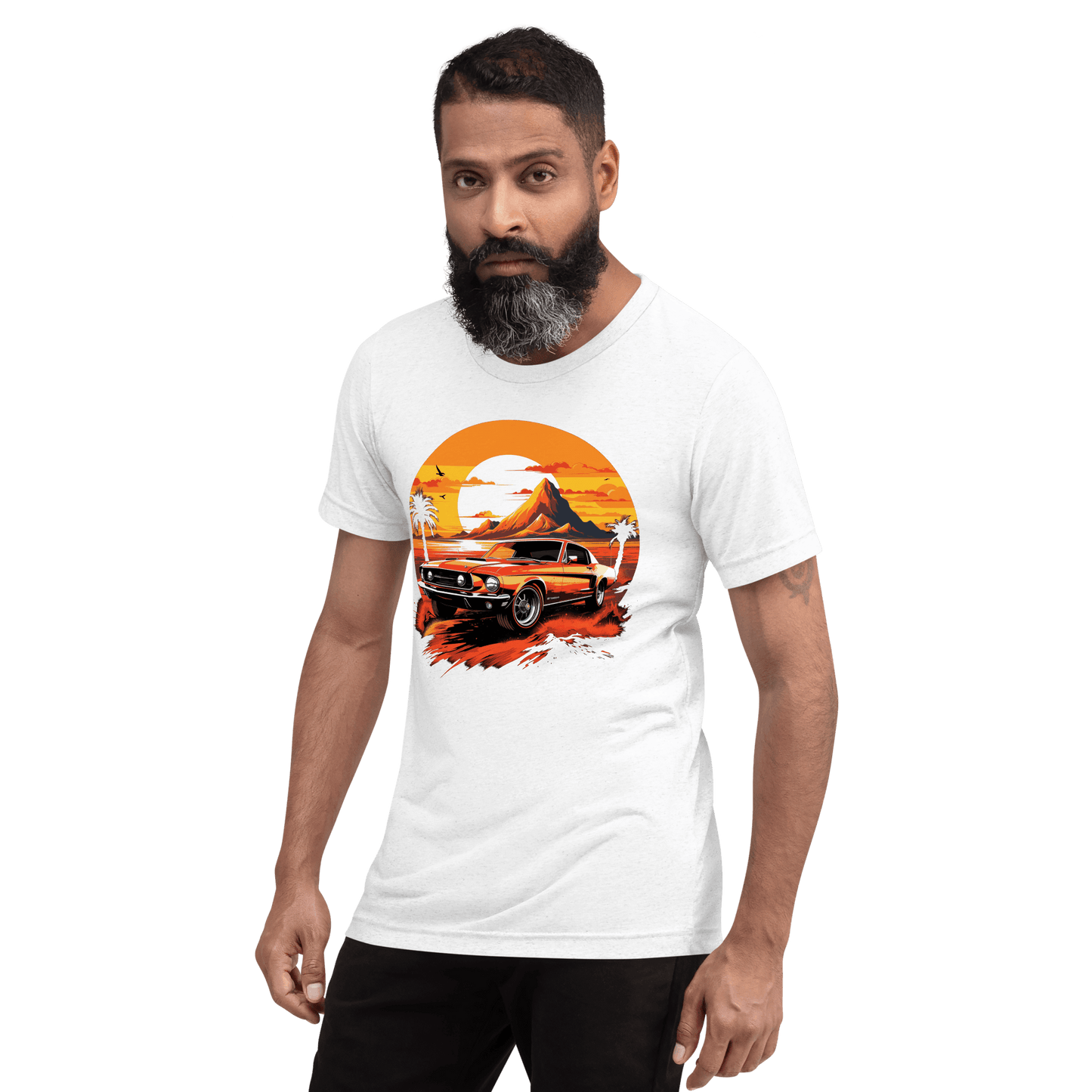 Short-sleeved tri-blend T-shirt "Ford Mustang"