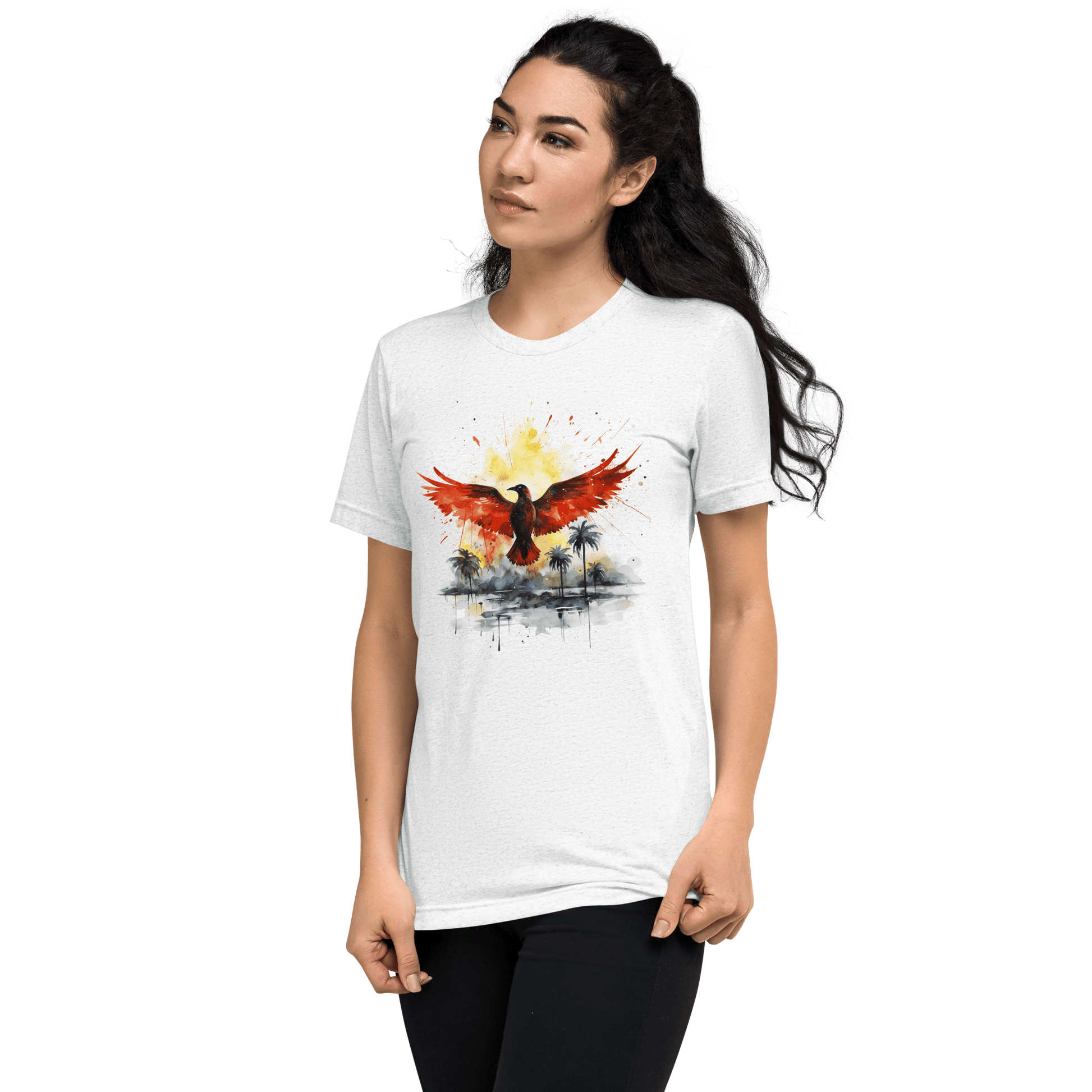 Kurzärmeliges Tri Blend T-Shirt "Firebird" - Artexio