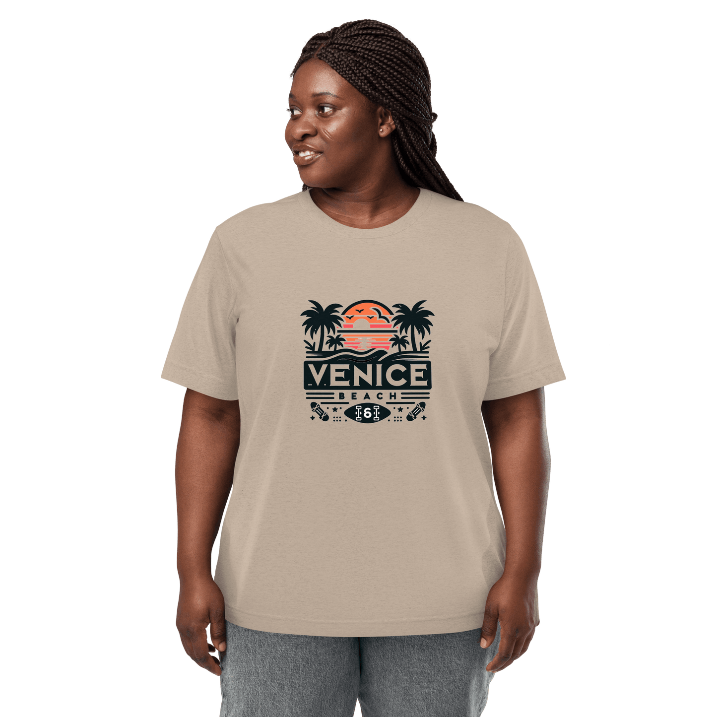 Kurzärmeliges Tri Blend T-Shirt "Venice Beach" - Artexio