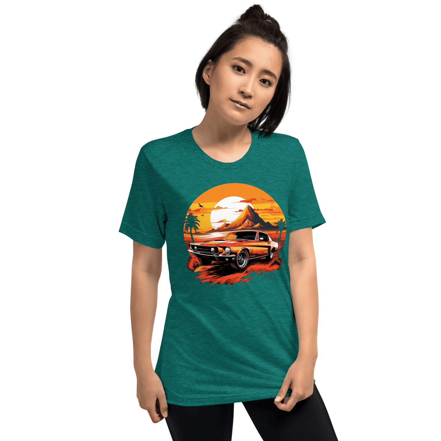 Short-sleeved tri-blend T-shirt "Ford Mustang"