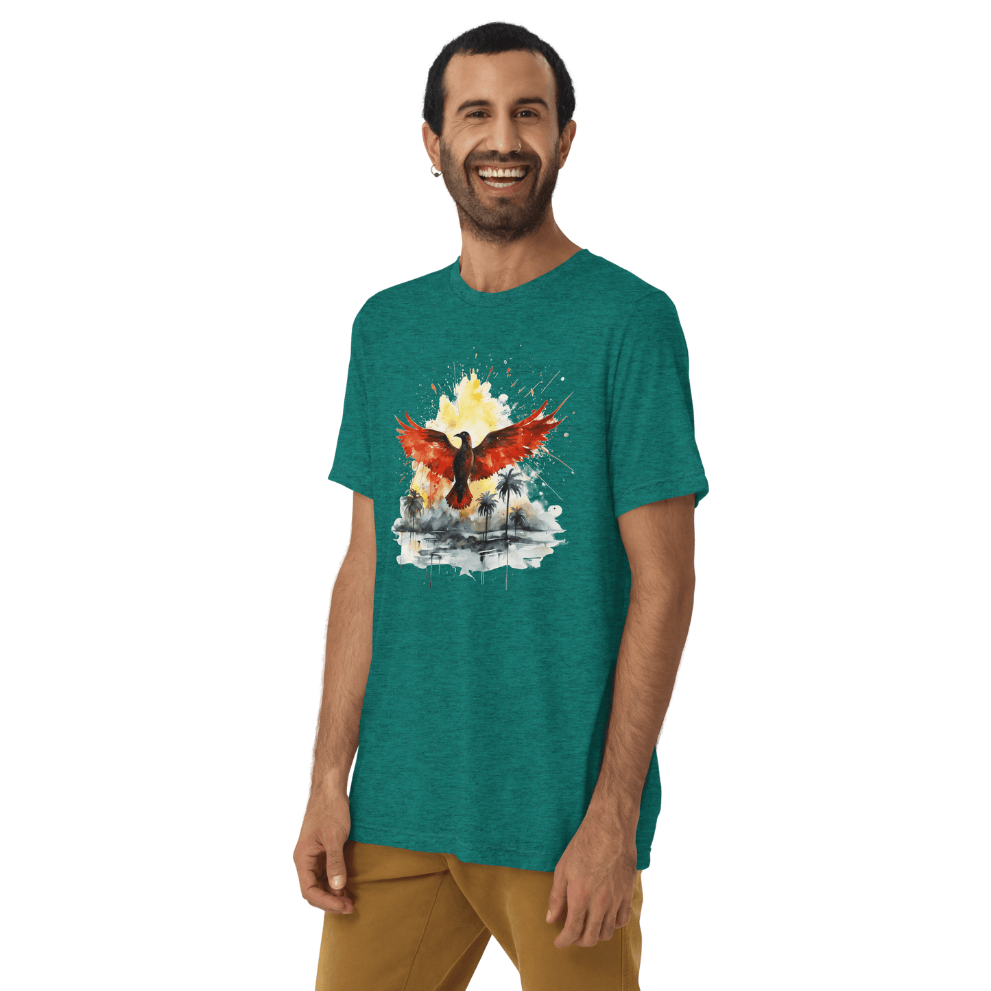 Kurzärmeliges Tri Blend T-Shirt "Firebird" - Artexio