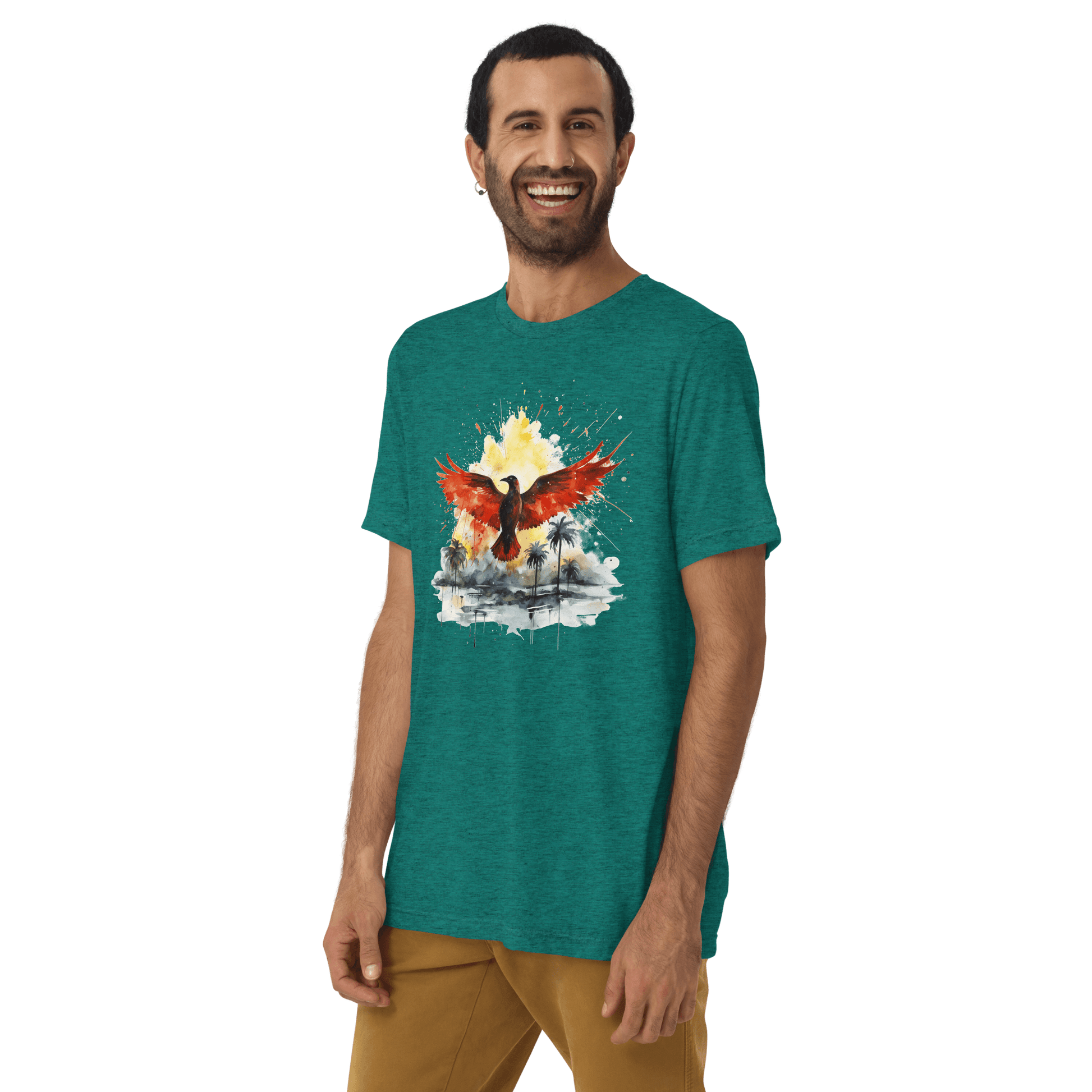 Kurzärmeliges Tri Blend T-Shirt "Firebird" - Artexio