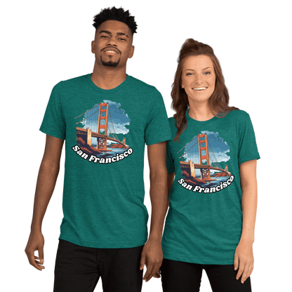 Kurzärmeliges Tri-Blend T-Shirt "San Francisco" - Artexio