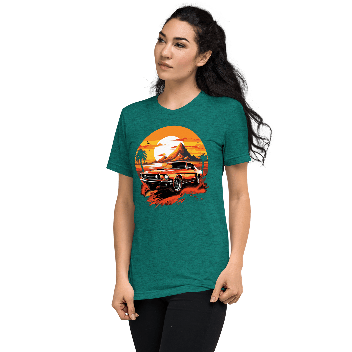 Short-sleeved tri-blend T-shirt "Ford Mustang"