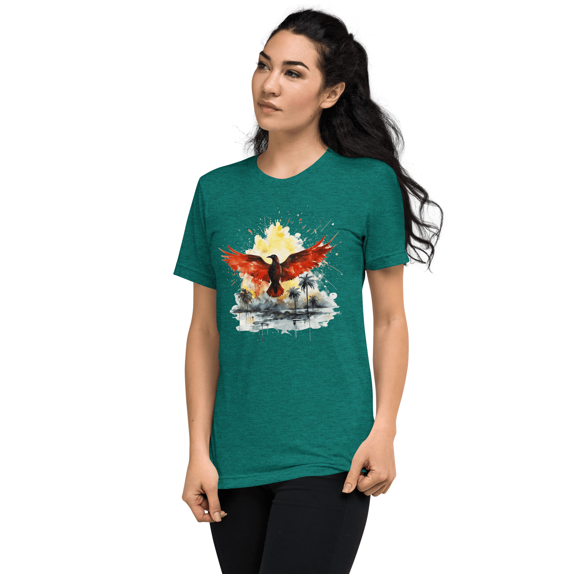 Kurzärmeliges Tri Blend T-Shirt "Firebird" - Artexio