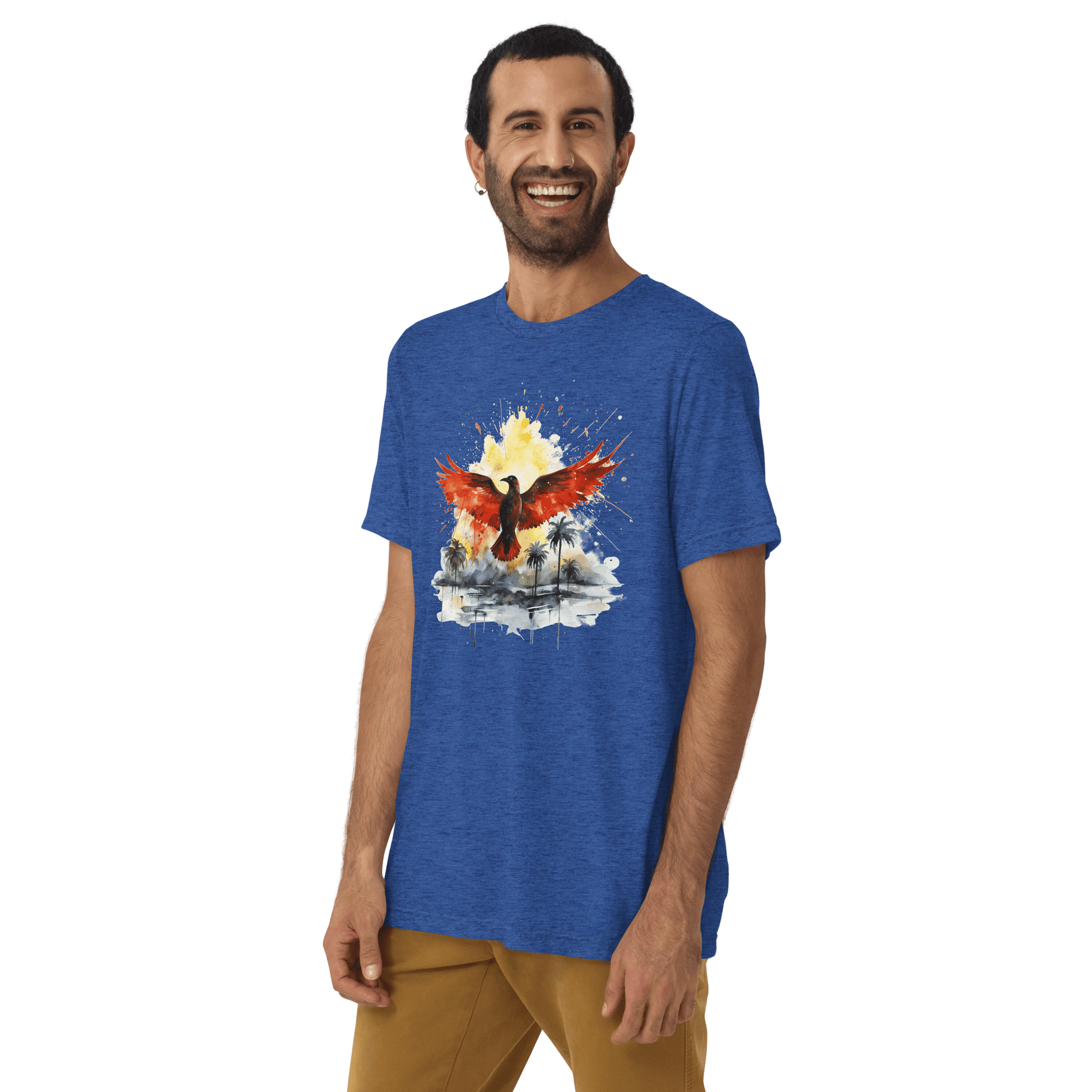 Kurzärmeliges Tri Blend T-Shirt "Firebird" - Artexio