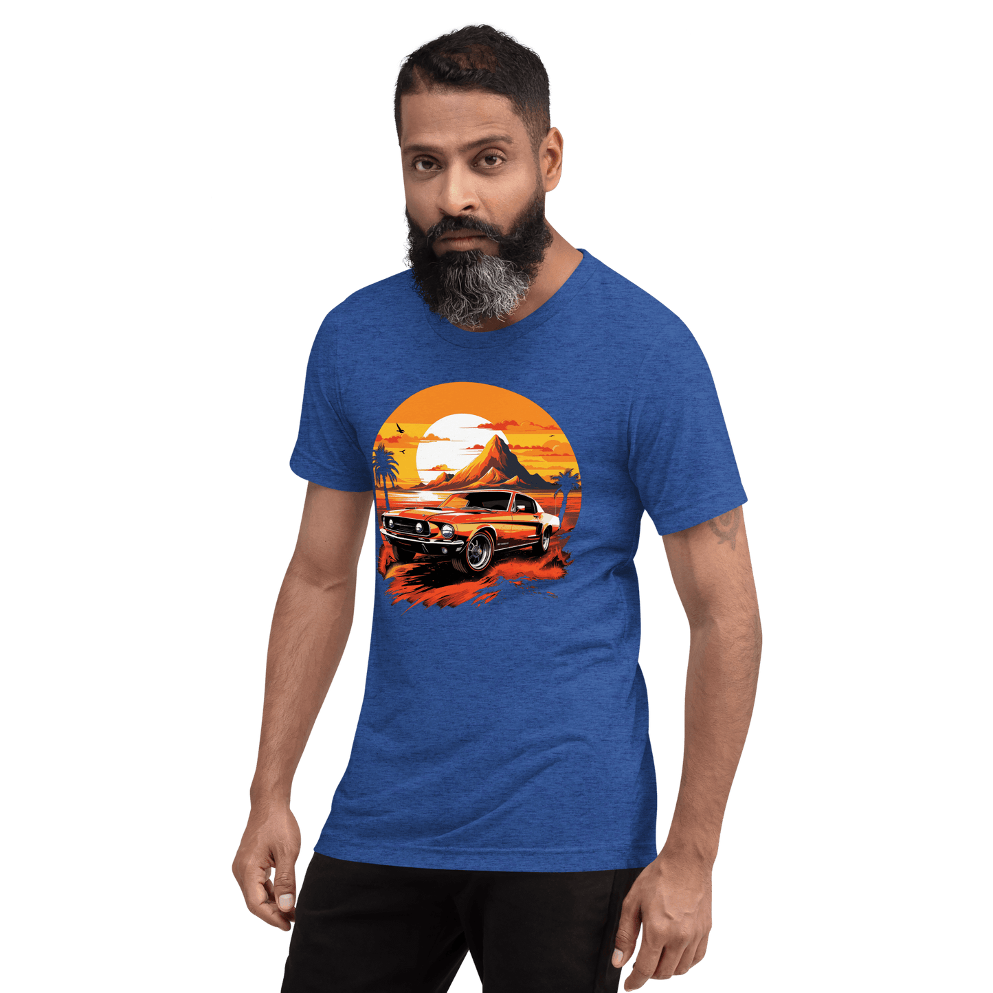 Short-sleeved tri-blend T-shirt "Ford Mustang"