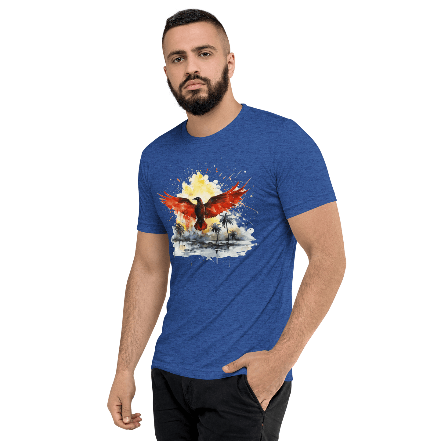 Kurzärmeliges Tri Blend T-Shirt "Firebird" - Artexio