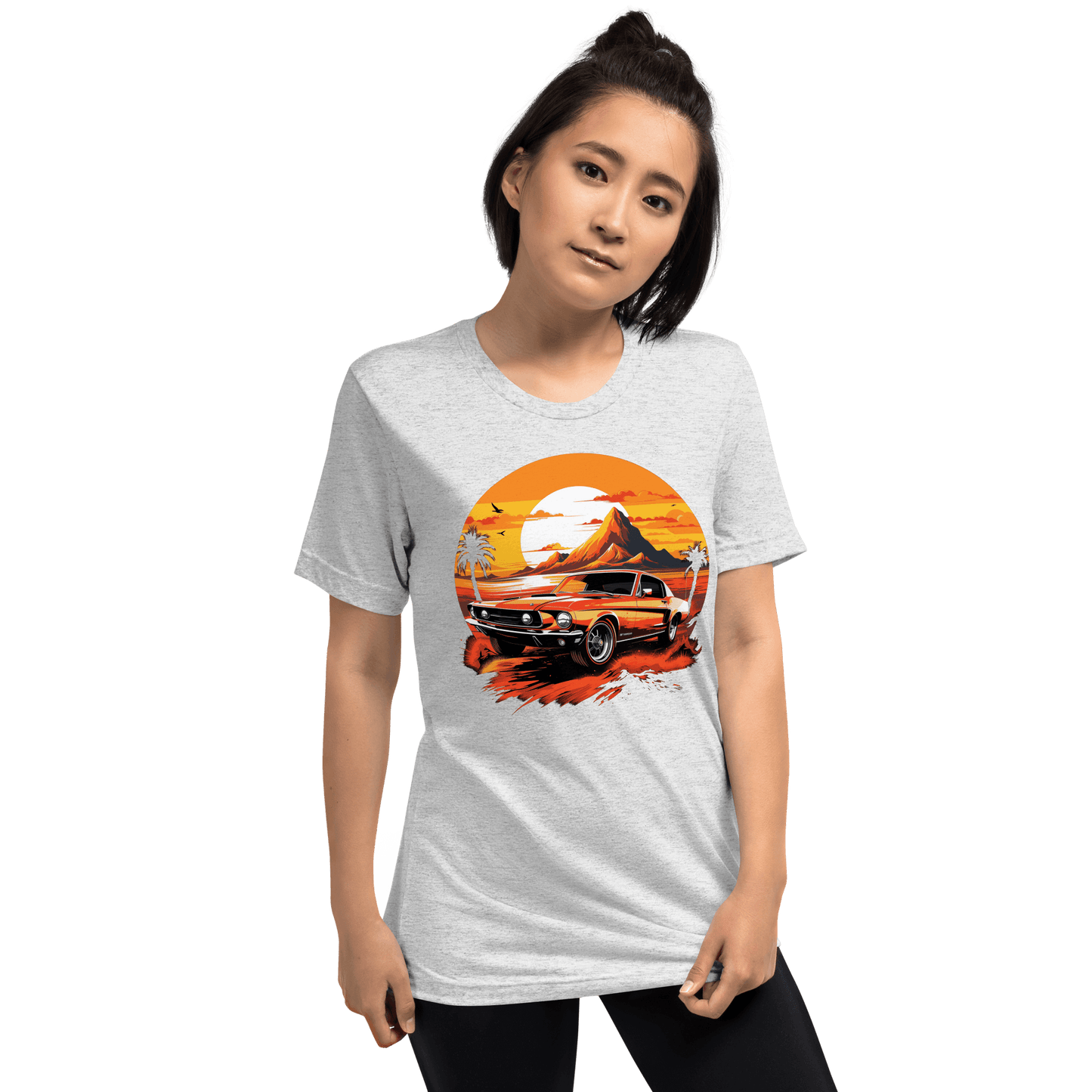 Short-sleeved tri-blend T-shirt "Ford Mustang"