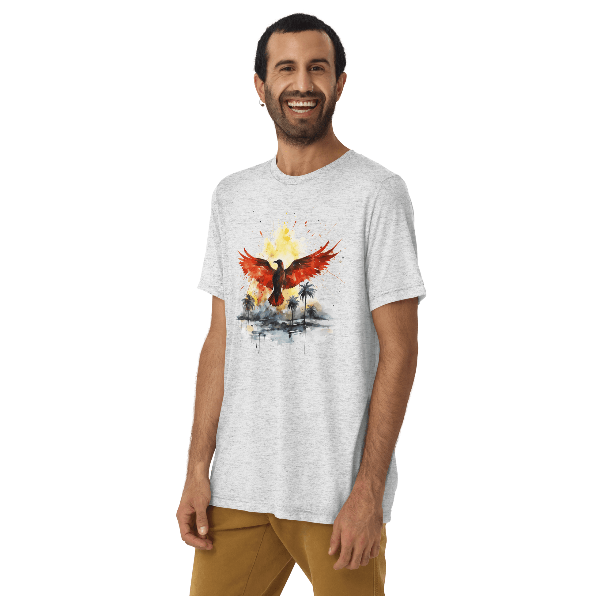 Kurzärmeliges Tri Blend T-Shirt "Firebird" - Artexio