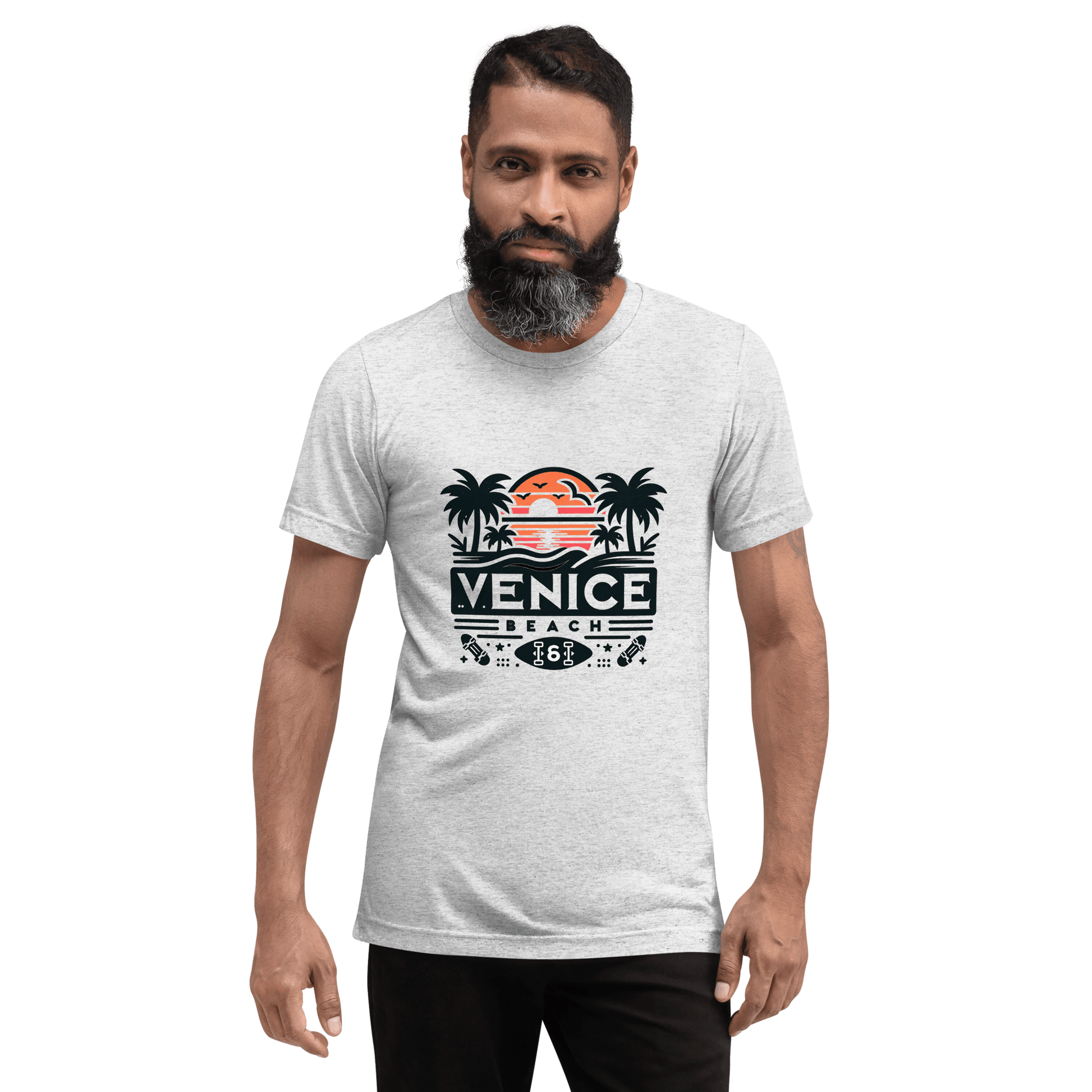 Kurzärmeliges Tri Blend T-Shirt "Venice Beach" - Artexio