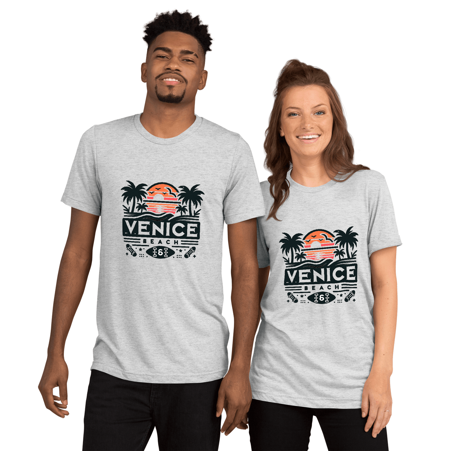 Kurzärmeliges Tri Blend T-Shirt "Venice Beach" - Artexio