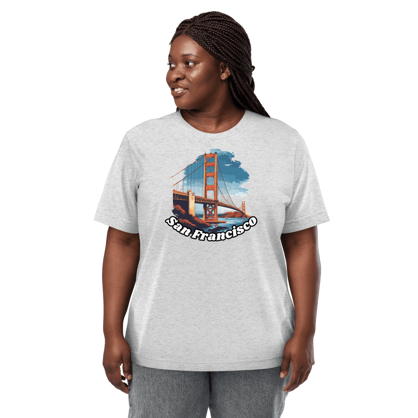 Kurzärmeliges Tri-Blend T-Shirt "San Francisco" - Artexio