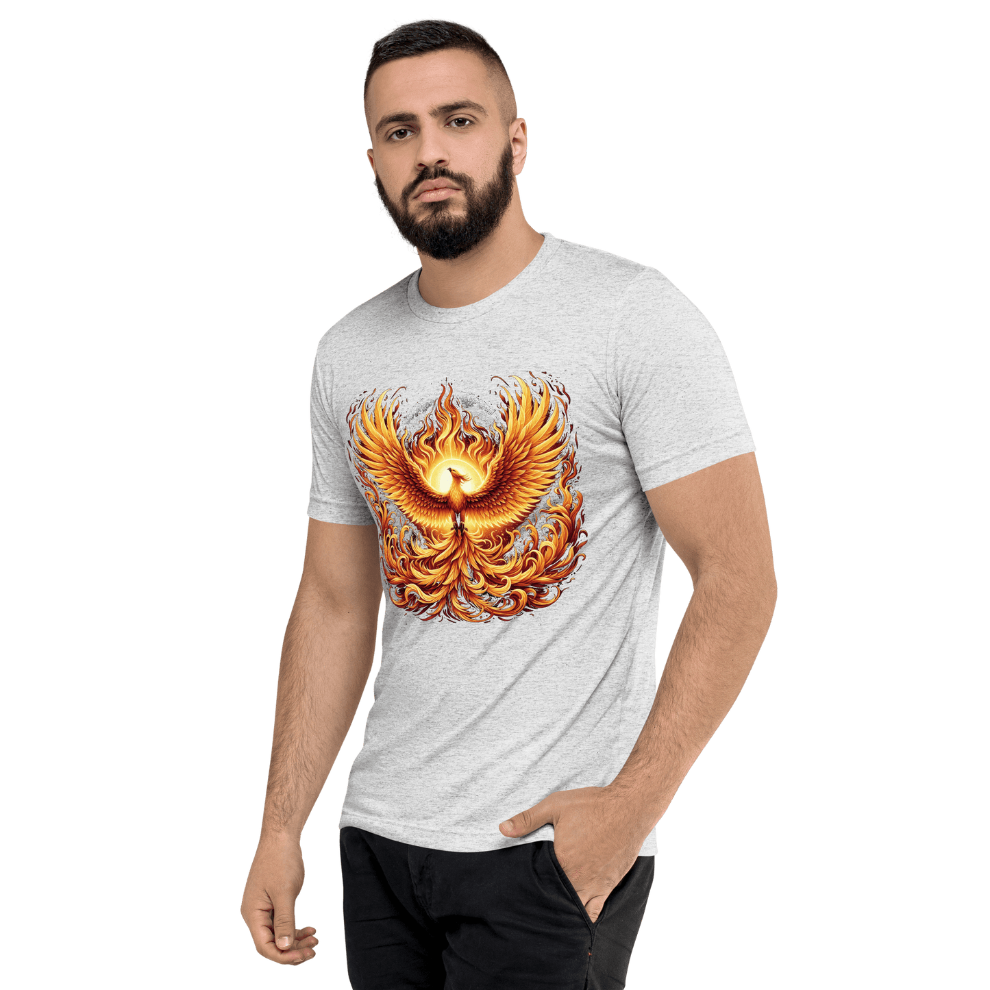 Kurzärmeliges Tri-Blend T-Shirt "Phoenix"