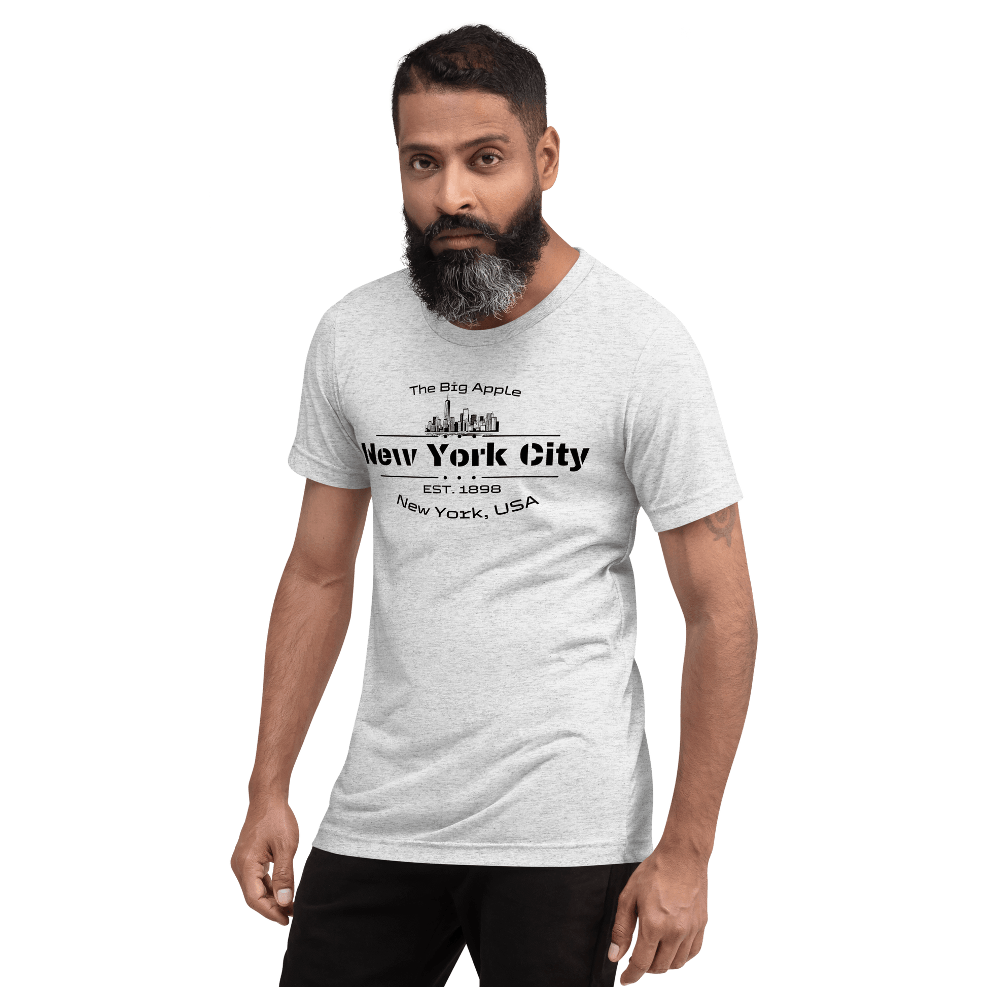 Kurzärmeliges Tri Blend T-Shirt "New York City" - Artexio