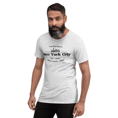 Kurzärmeliges Tri Blend T-Shirt "New York City" - Artexio