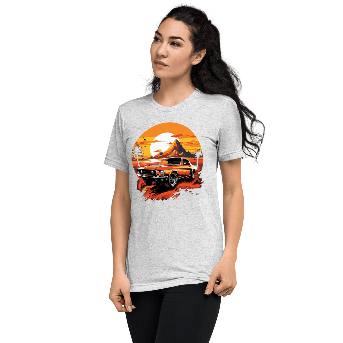 Short-sleeved tri-blend T-shirt "Ford Mustang"