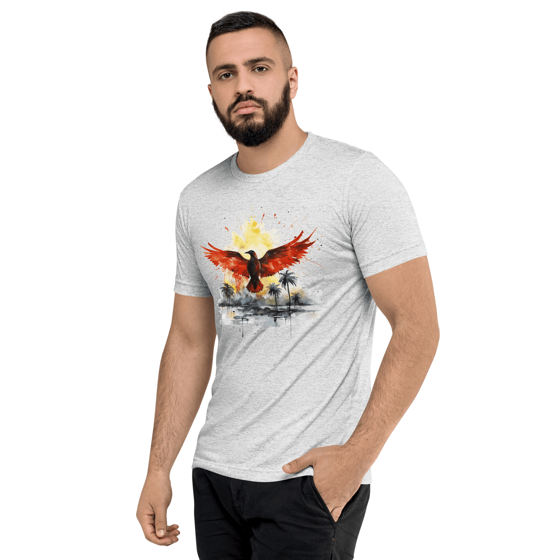 Kurzärmeliges Tri Blend T-Shirt "Firebird" - Artexio