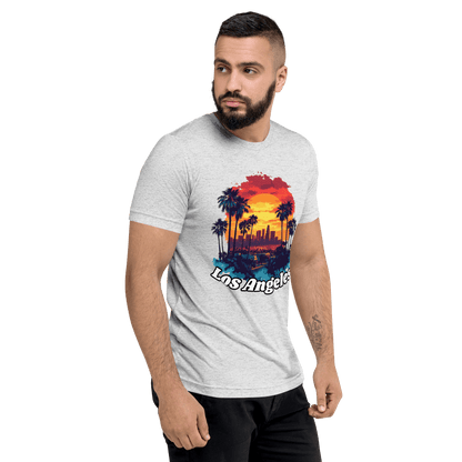 Kurzärmeliges Tri-Blend T-Shirt "Los Angeles" - Artexio