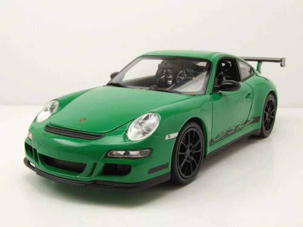 Welly Porsche GT3 RS - Green with lack Stripes 1:18 Modell - Artexio