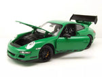Welly Porsche GT3 RS - Green with black Stripes 1:18 Modell