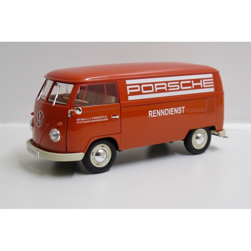 Welly Volkswagen T1 Kasten 1963 Porsche Renndienst 1:18 Modell