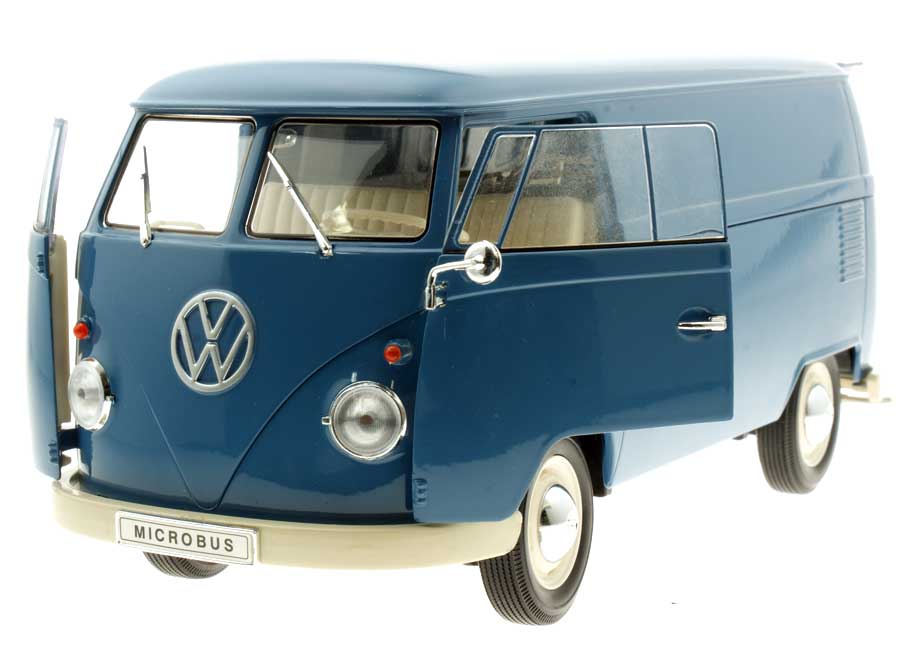 Welly VW T1 Box Wagon - Blue 1963 1:18 Modell - Artexio