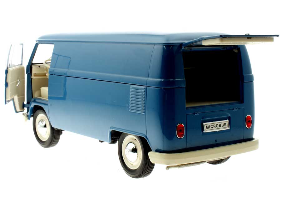 Welly VW T1 Box Wagon - Blue 1963 1:18 Modell - Artexio