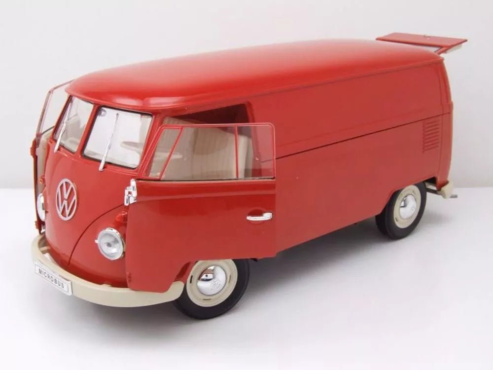 Welly VW T1 Box Wagon - Red 1963 1:18 Modell - Artexio