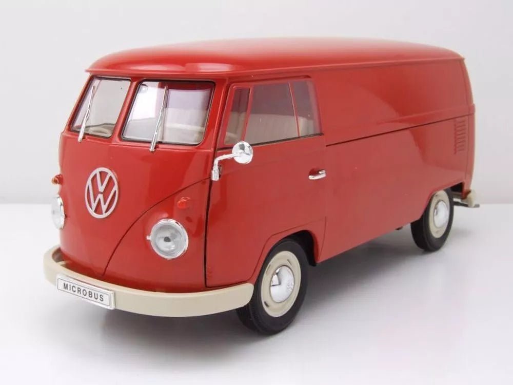 Welly VW T1 Box Wagon - Red 1963 1:18 Modell