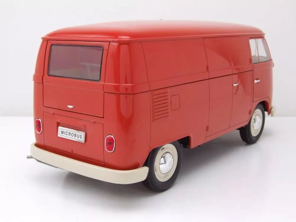 Welly VW T1 Box Wagon - Red 1963 1:18 Modell - Artexio