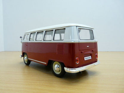 Welly VW T1 Bus 1962 - Red/White 1:24 Modell