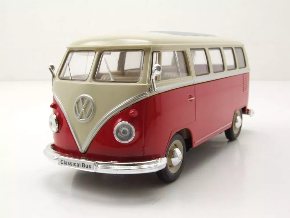 Welly VW T1 Bus 1962 - Red/White 1:24 Modell - Artexio