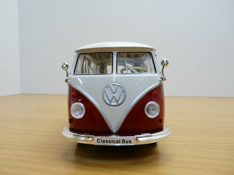 Welly VW T1 Bus 1962 - Red/White 1:24 Modell